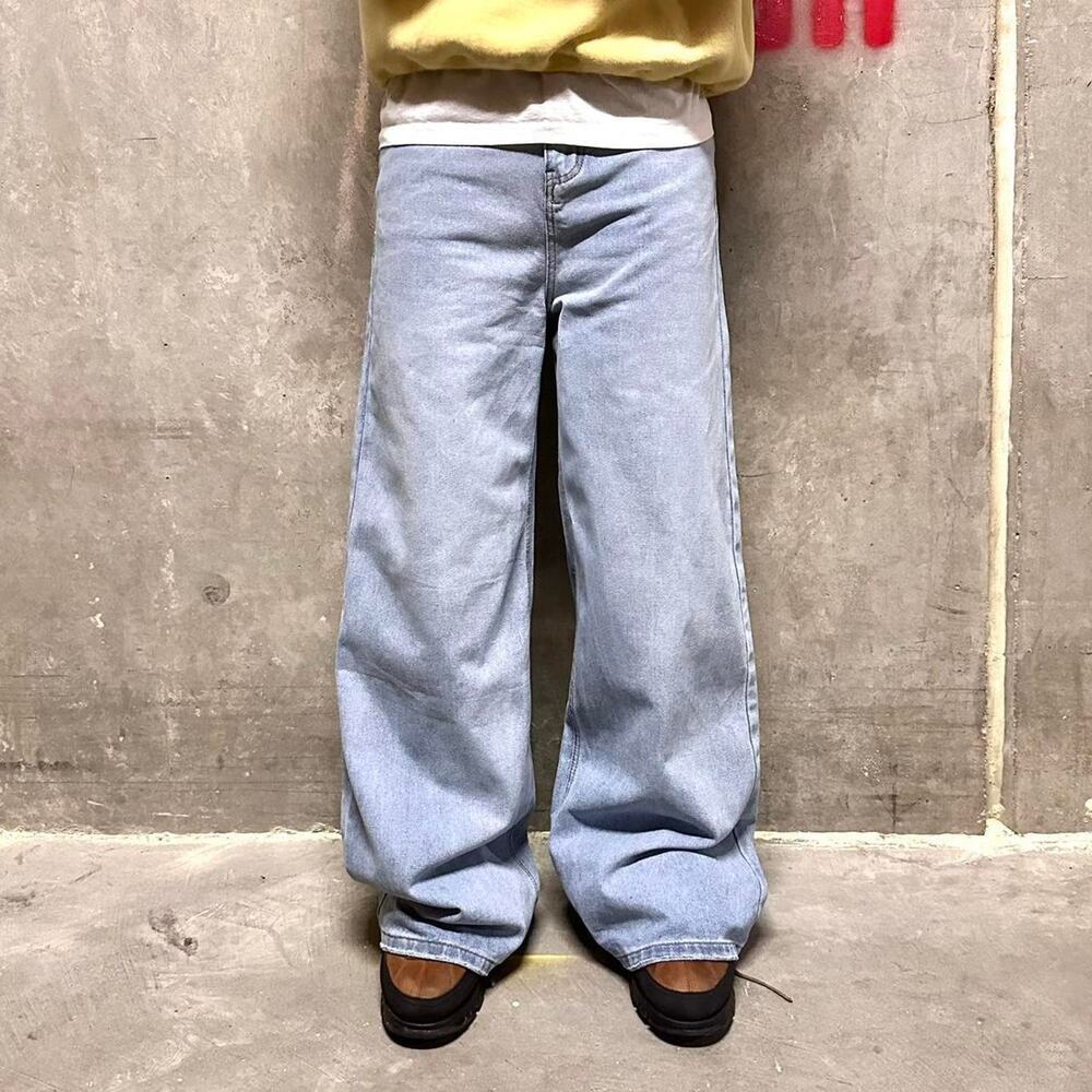 LIGHT BLUE Baggy y2k DENIM WAIST 34 MODELED
